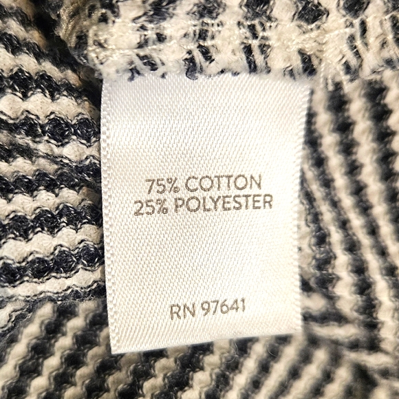 J. Jill Cotton Womens Relaxed Cowl Neck Cozy Top Cottagecore Gray White XS - Picture 10 of 13